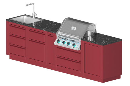 Уличная крашеная кухня KuhniGrill Ontario